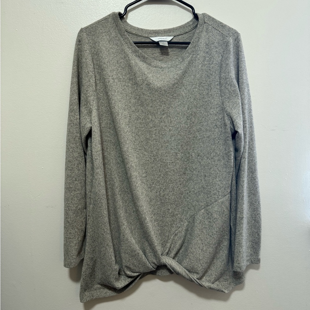 Gray Long Sleeve Women's Top